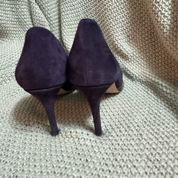Louise Et Cie Snake Embossed Heels in Purple, Size 8 - Picture 3 of 4